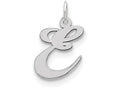 FJC Finejewelers Sterling Silver Medium Fancy Script Initial E Charm