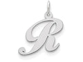 FJC Finejewelers Sterling Silver Medium Fancy Script Initial R Charm