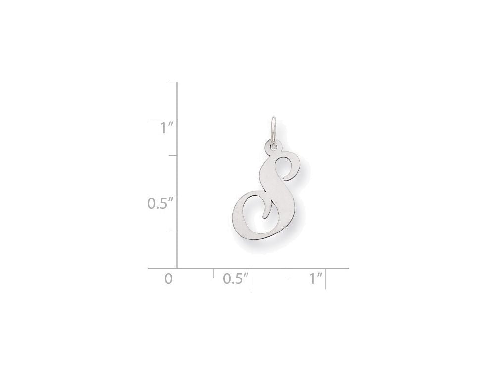 FJC Finejewelers Sterling Silver Medium Fancy Script Initial S Charm