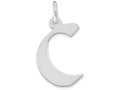FJC Finejewelers Sterling Silver Medium Artisian Block Initial C Charm