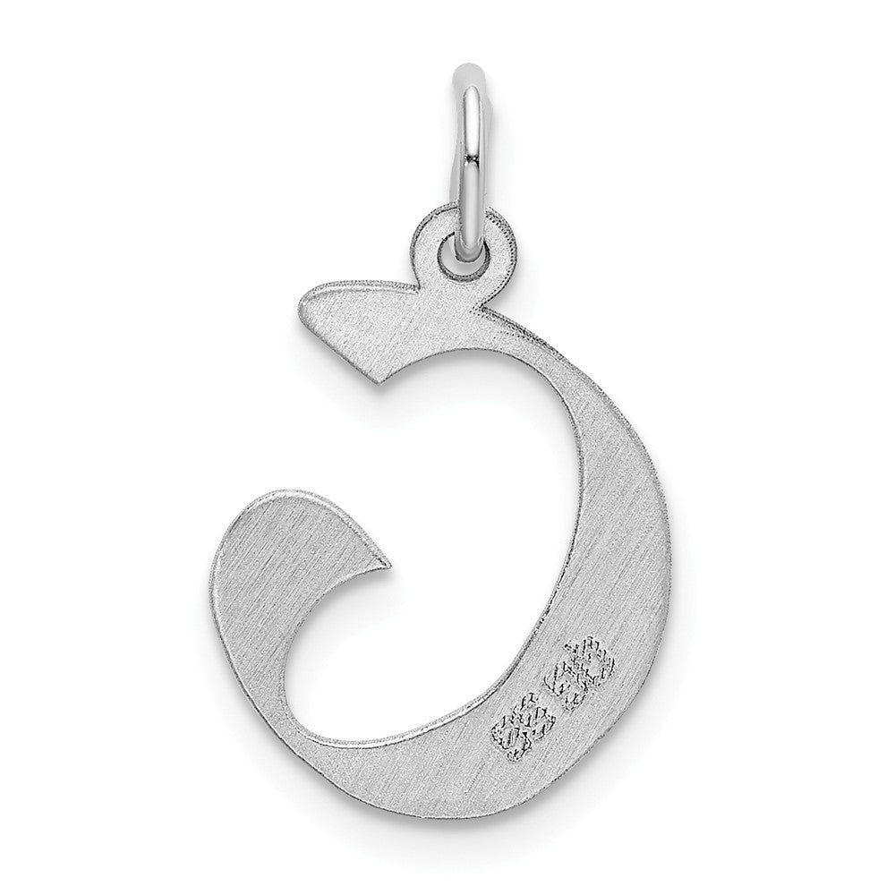FJC Finejewelers Sterling Silver Medium Artisian Block Initial G Charm