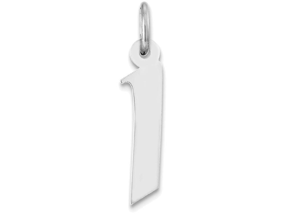 FJC Finejewelers Sterling Silver Medium Artisian Block Initial I Charm