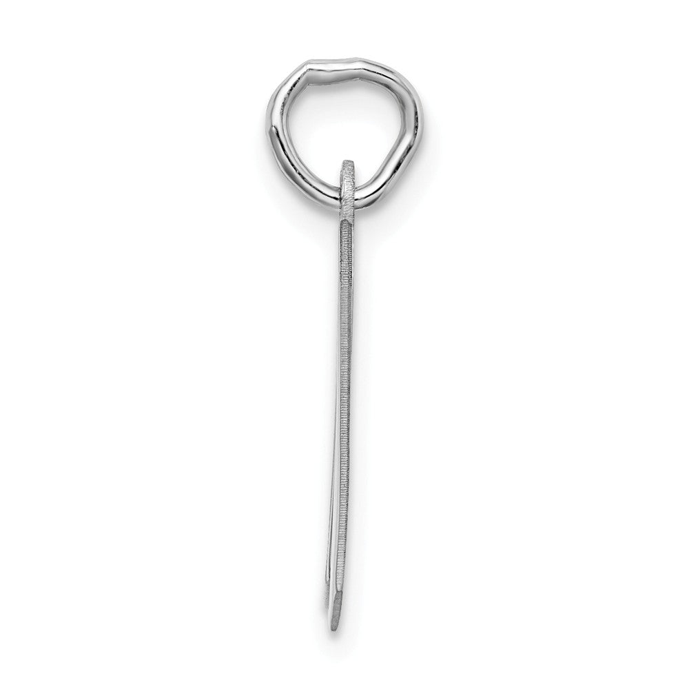 FJC Finejewelers Sterling Silver Medium Artisian Block Initial W Charm
