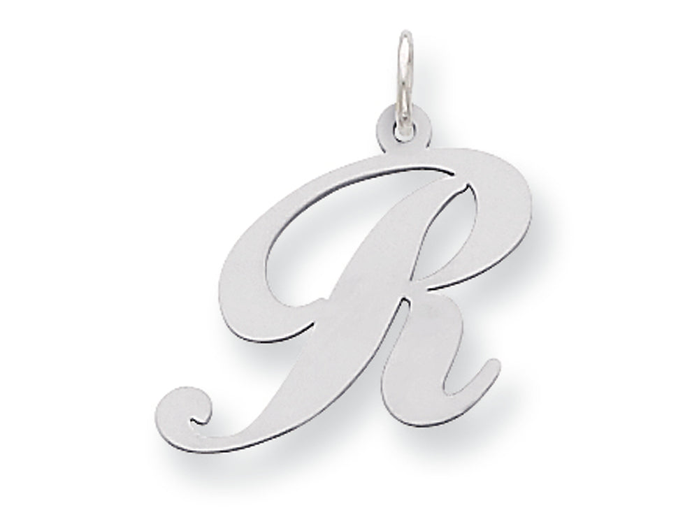 FJC Finejewelers Sterling Silver Large Fancy Script Initial R Charm