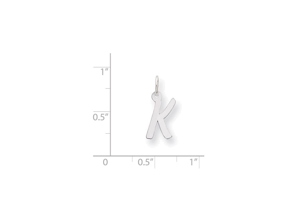 FJC Finejewelers Sterling Silver Small Initial K Charm