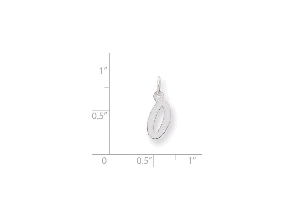 FJC Finejewelers Sterling Silver Small Initial O Charm
