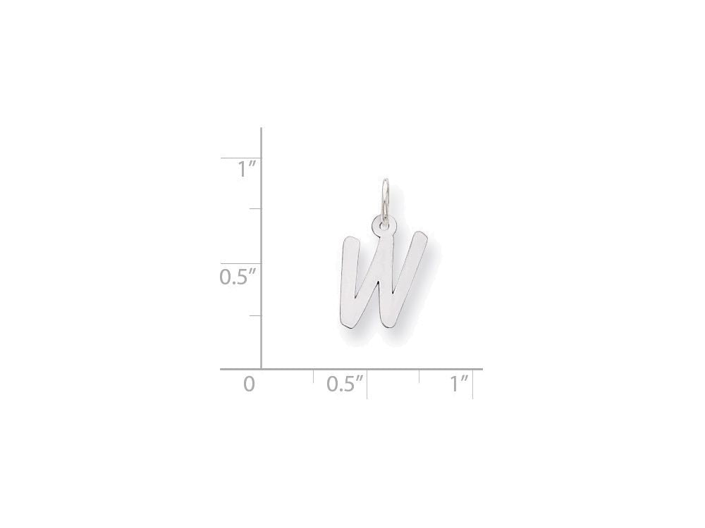 FJC Finejewelers Sterling Silver Small Initial W Charm