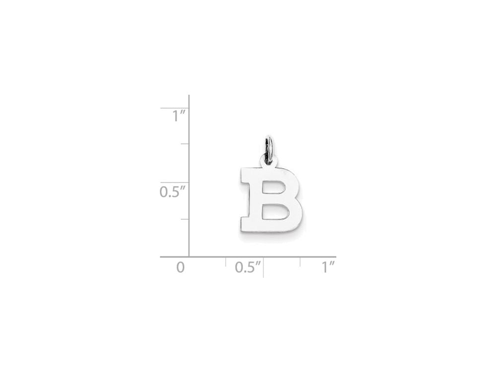 FJC Finejewelers Sterling Silver Small Block Initial B Charm