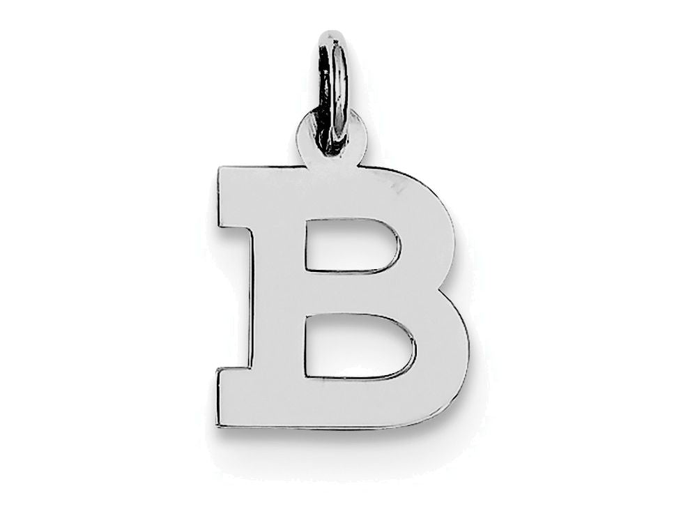 FJC Finejewelers Sterling Silver Small Block Initial B Charm