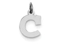 FJC Finejewelers Sterling Silver Small Block Initial C Charm