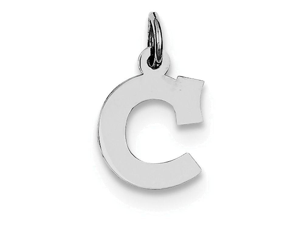 FJC Finejewelers Sterling Silver Small Block Initial C Charm