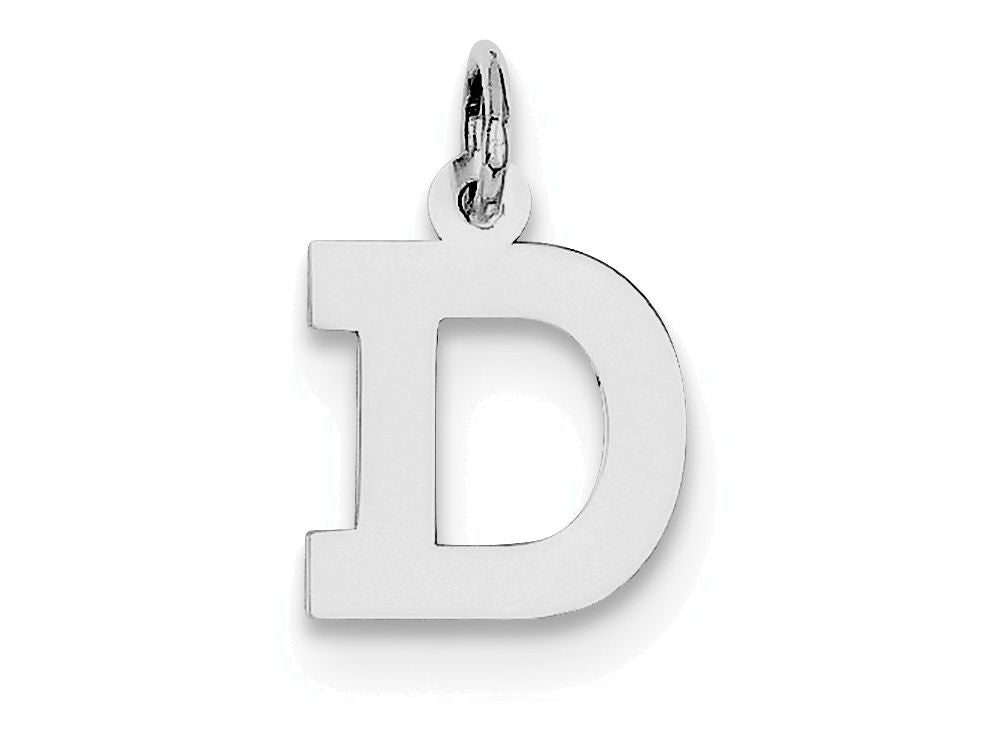 FJC Finejewelers Sterling Silver Small Block Initial D Charm