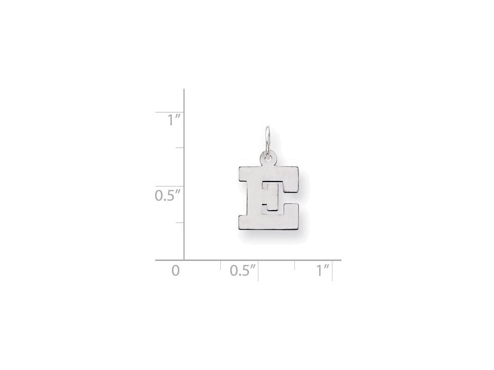 FJC Finejewelers Sterling Silver Small Block Initial E Charm
