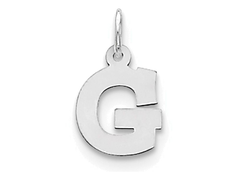 FJC Finejewelers Sterling Silver Small Block Initial G Charm