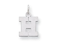 FJC Finejewelers Sterling Silver Small Block Initial H Charm