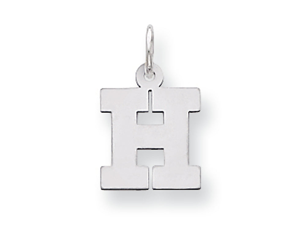 FJC Finejewelers Sterling Silver Small Block Initial H Charm