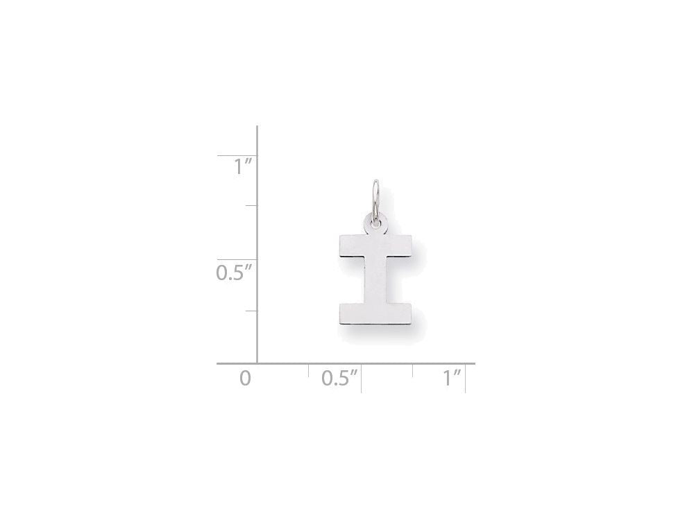 FJC Finejewelers Sterling Silver Small Block Initial I Charm