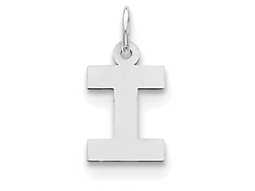 FJC Finejewelers Sterling Silver Small Block Initial I Charm