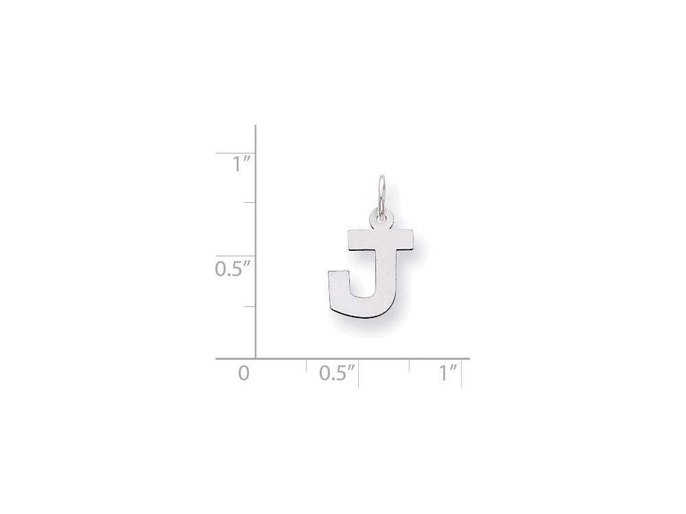 FJC Finejewelers Sterling Silver Small Block Initial J Charm