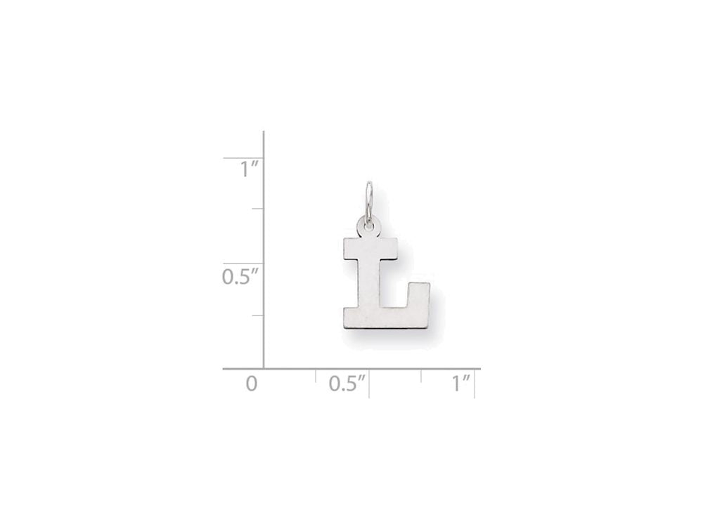 FJC Finejewelers Sterling Silver Small Block Initial L Charm