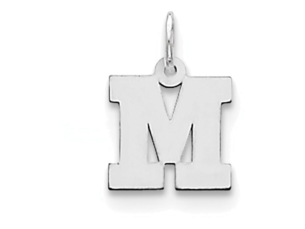 FJC Finejewelers Sterling Silver Small Block Initial M Charm