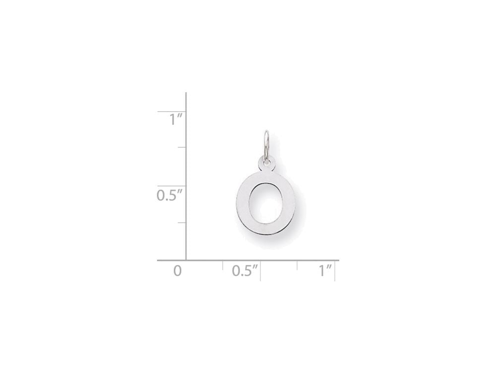 FJC Finejewelers Sterling Silver Small Block Initial O Charm