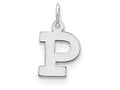 FJC Finejewelers Sterling Silver Small Block Initial P Charm