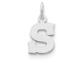 FJC Finejewelers Sterling Silver Small Block Initial S Charm