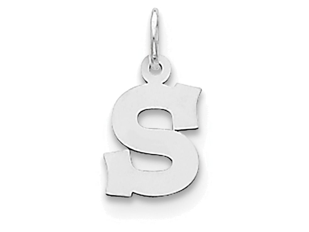 FJC Finejewelers Sterling Silver Small Block Initial S Charm