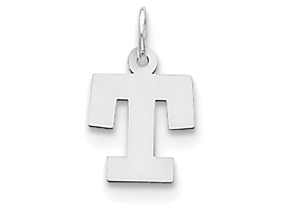FJC Finejewelers Sterling Silver Small Block Initial T Charm