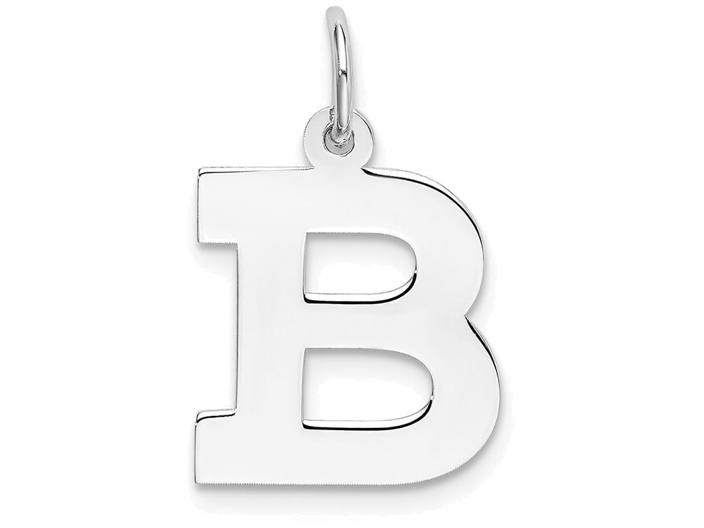 FJC Finejewelers Sterling Silver Medium Block Initial B Charm