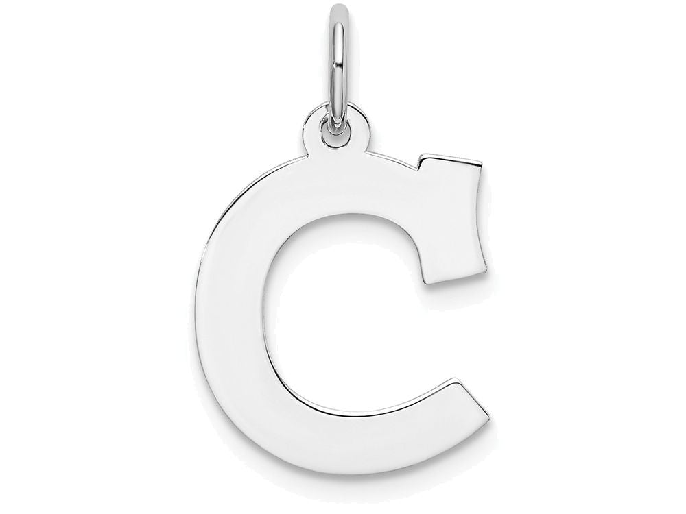 FJC Finejewelers Sterling Silver Medium Block Initial C Charm