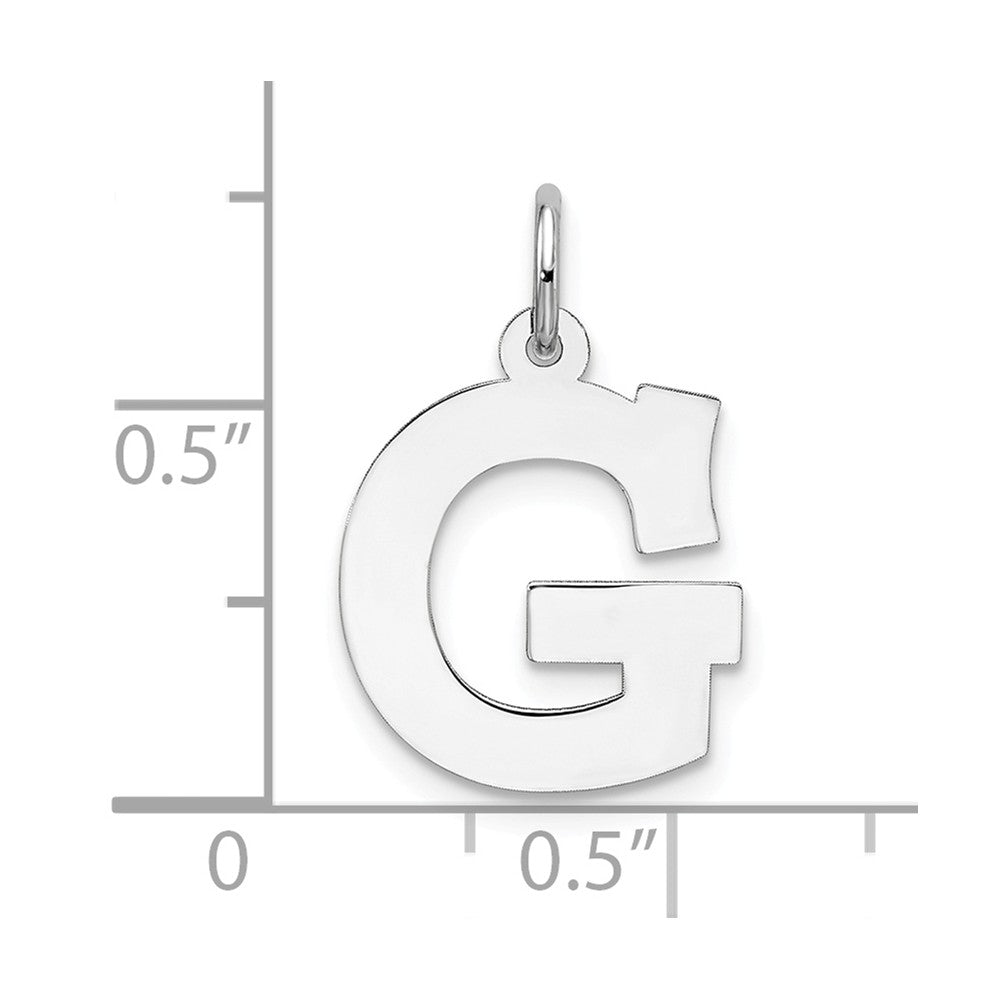 FJC Finejewelers Sterling Silver Medium Block Initial G Charm