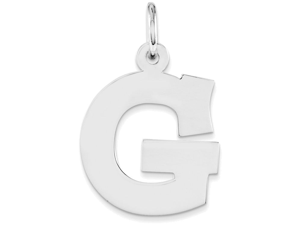 FJC Finejewelers Sterling Silver Medium Block Initial G Charm