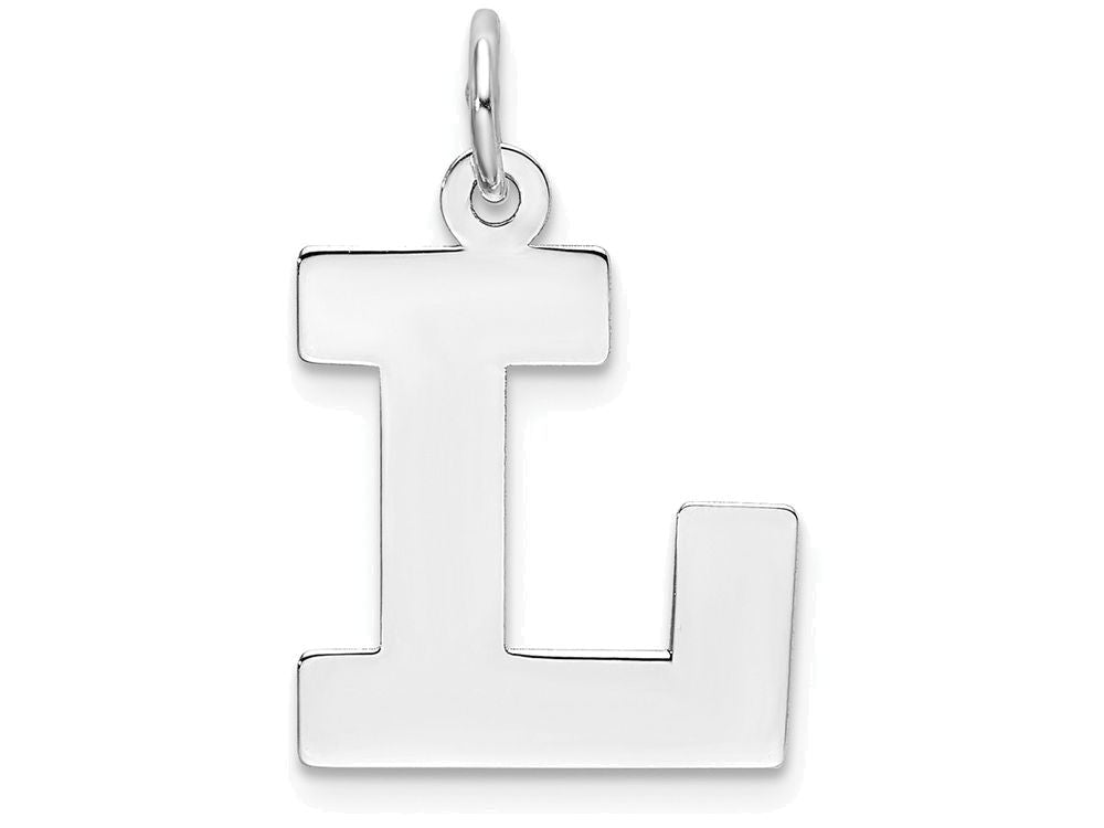 FJC Finejewelers Sterling Silver Medium Block Initial L Charm