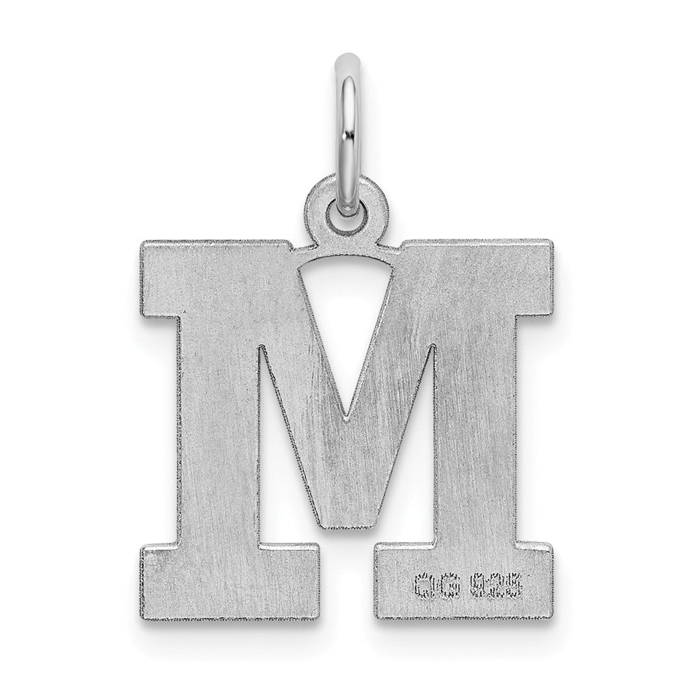 FJC Finejewelers Sterling Silver Medium Block Initial M Charm