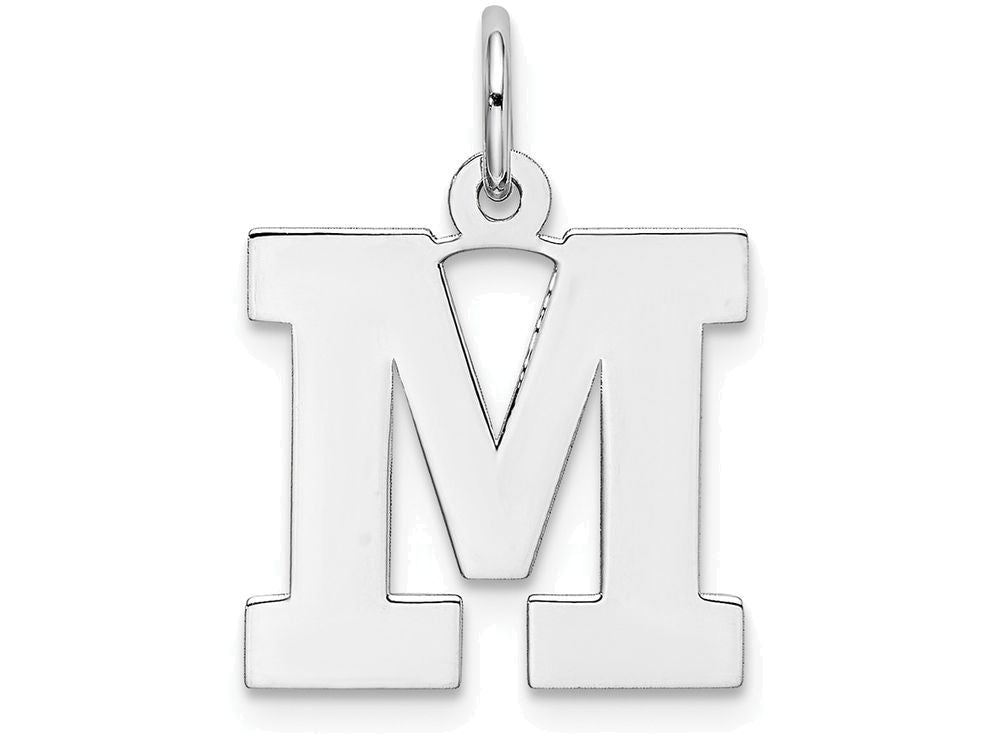 FJC Finejewelers Sterling Silver Medium Block Initial M Charm