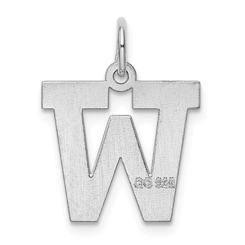 FJC Finejewelers Sterling Silver Medium Block Initial W Charm