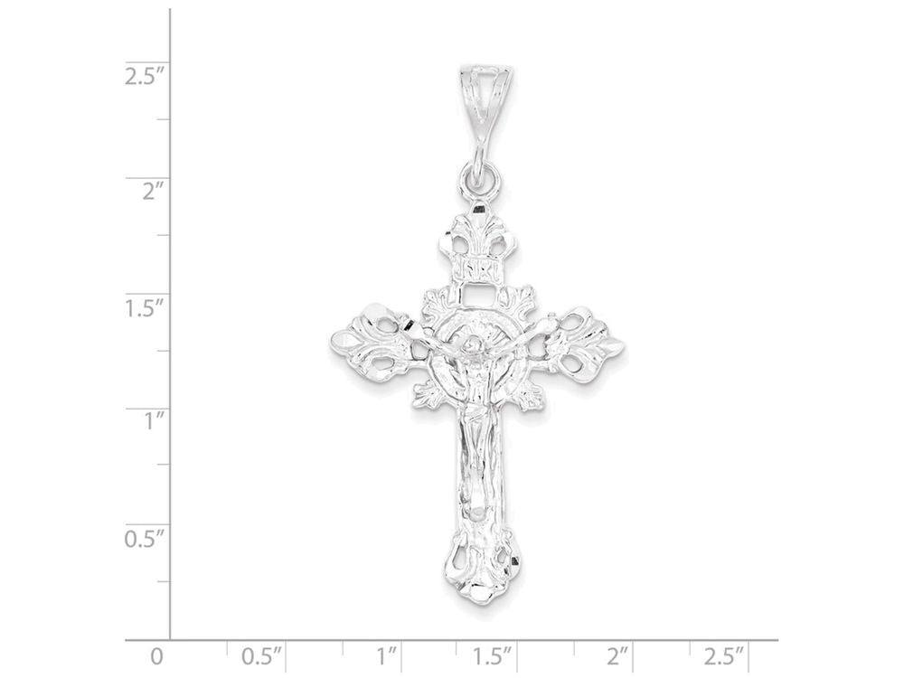 FJC Finejewelers Sterling Silver Inri Crucifix Pendant Necklace - Chain Included