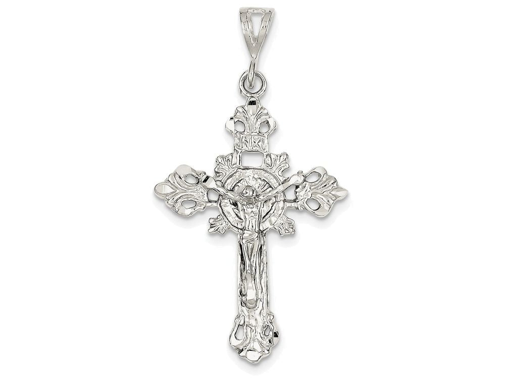FJC Finejewelers Sterling Silver Inri Crucifix Pendant Necklace - Chain Included