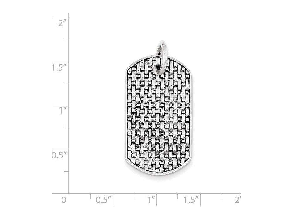 FJC Finejewelers Sterling Silver Dog Tag Pendant Necklace - Chain Included