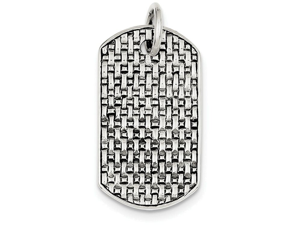 FJC Finejewelers Sterling Silver Dog Tag Pendant Necklace - Chain Included
