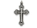 FJC Finejewelers Sterling Silver Antiqued Budded Cross Pendant Necklace - Chain Included