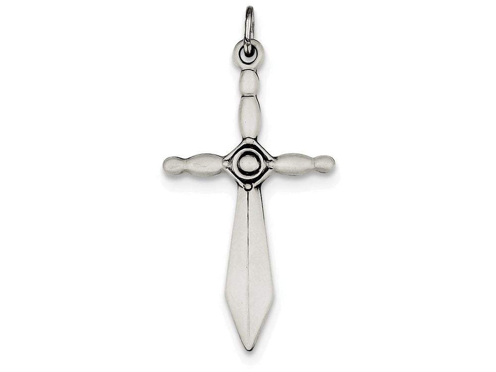 FJC Finejewelers Sterling Silver Sword Cross Pendant Necklace - Chain Included