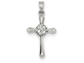 FJC Finejewelers Sterling Silver Cubic Zirconia Celtic Cross Pendant Necklace - Chain Included