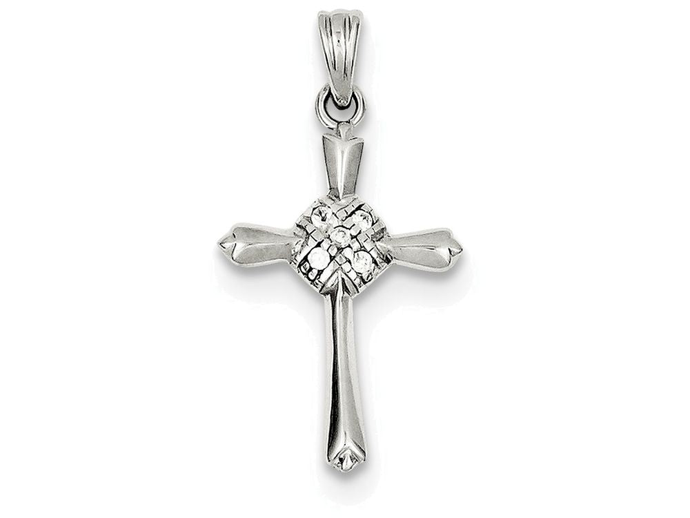 FJC Finejewelers Sterling Silver Cubic Zirconia Celtic Cross Pendant Necklace - Chain Included