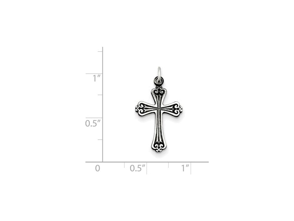 FJC Finejewelers Sterling Silver Antiqued Cross Charm