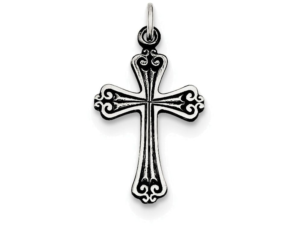 FJC Finejewelers Sterling Silver Antiqued Cross Charm