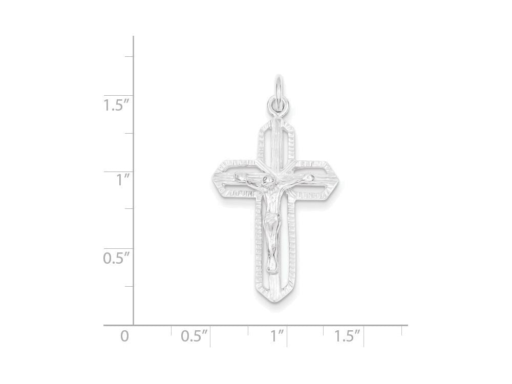 FJC Finejewelers Sterling Silver Crucifix Pendant Necklace - Chain Included