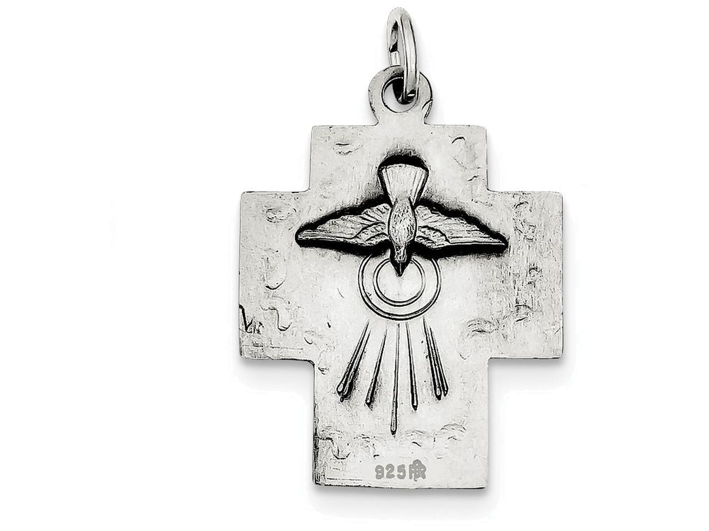 FJC Finejewelers Sterling Silver Antiqued Alpha Omega Cross Pendant Necklace - Chain Included